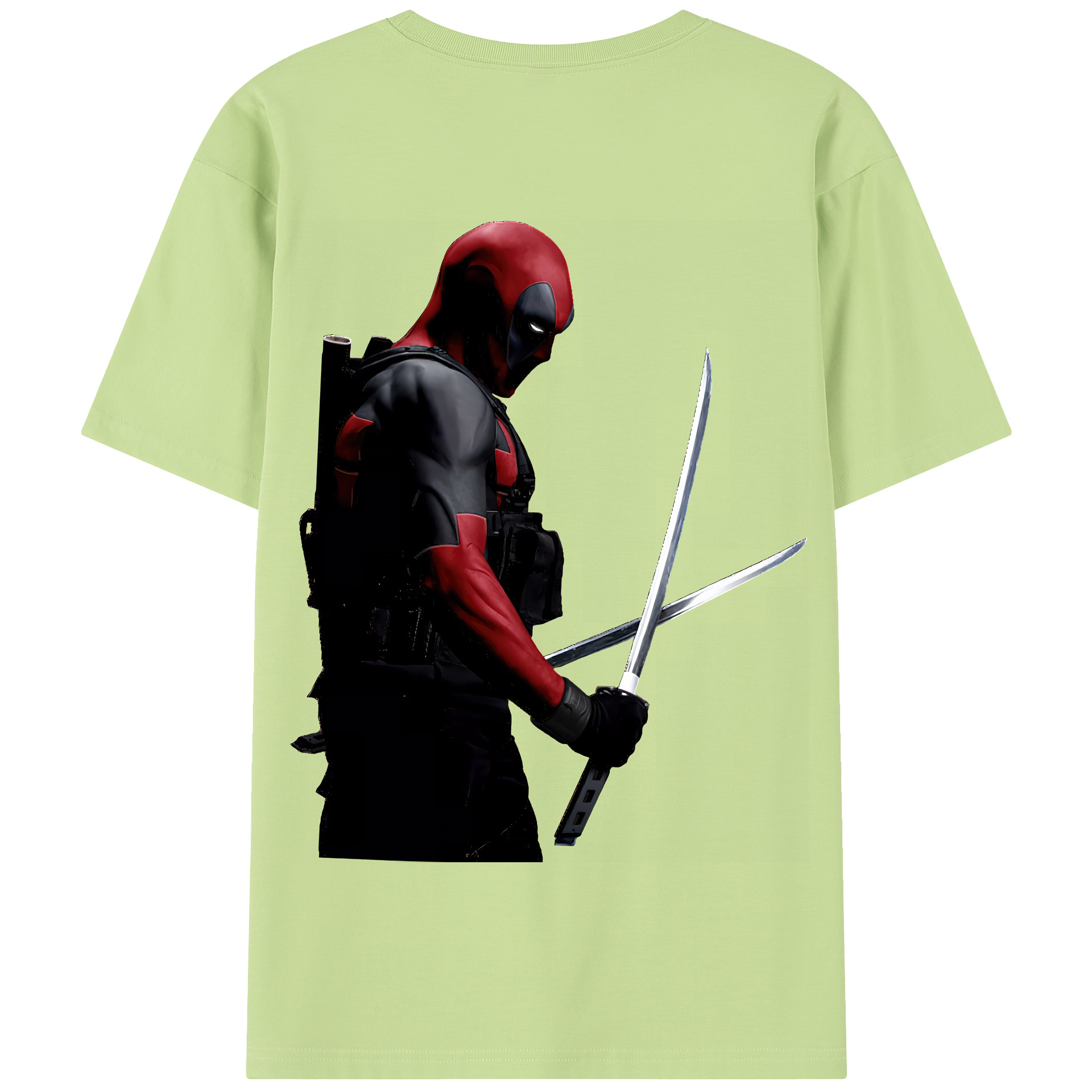 （画像用） Deadpool デッドプール 綿100％半袖Tシャツ（背面プリント）